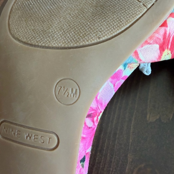 Nine West Floral Heels - Pink and Blue - Picture 6 of 6